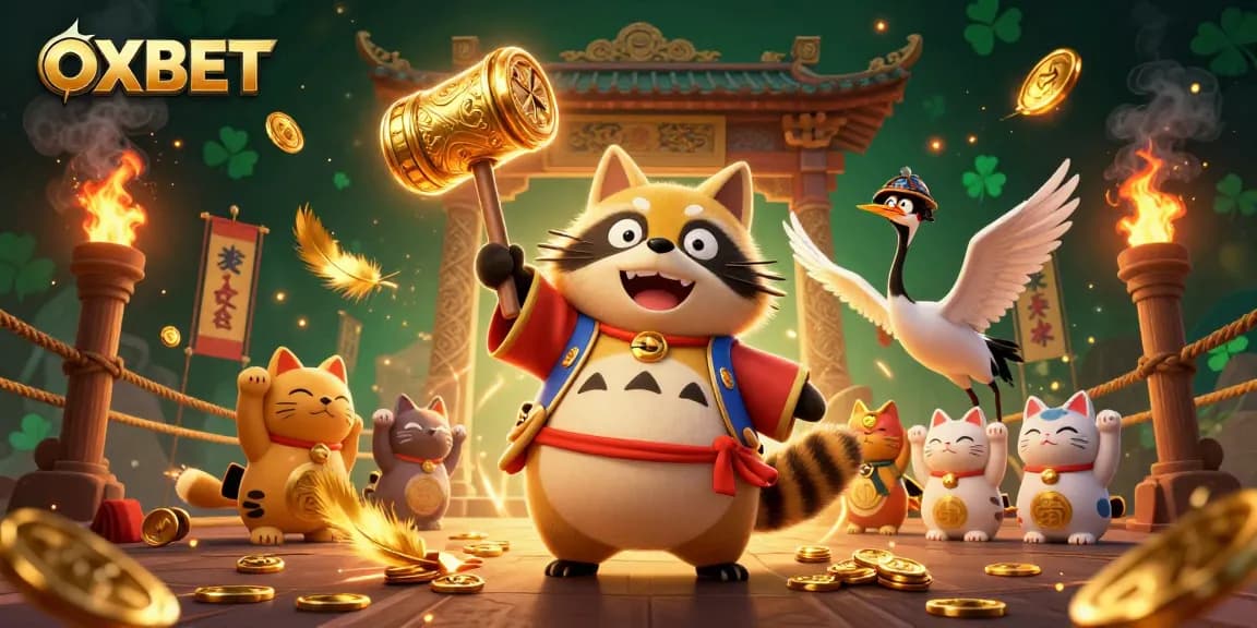 Experience the dynamic excitement of OXBET as lively characters engage in a vibrant casino atmosphere.