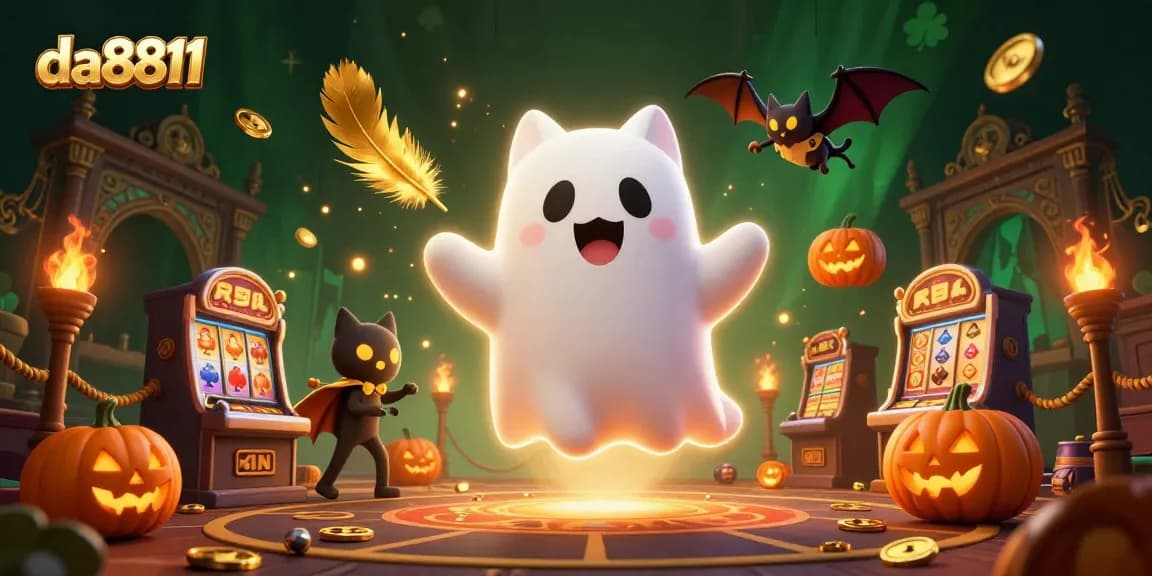 Win big at da8811 with a vibrant, enchanted haunted casino scene filled with playful characters and endless excitement.