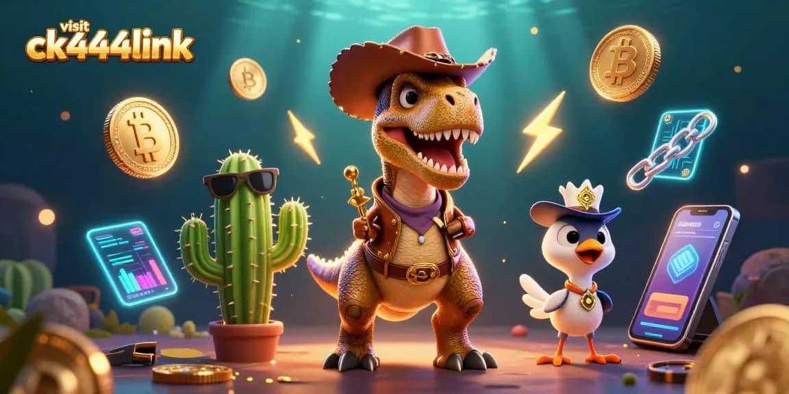 Participate in thrilling gaming adventures at visit ck444link, featuring vibrant characters and crypto themes.