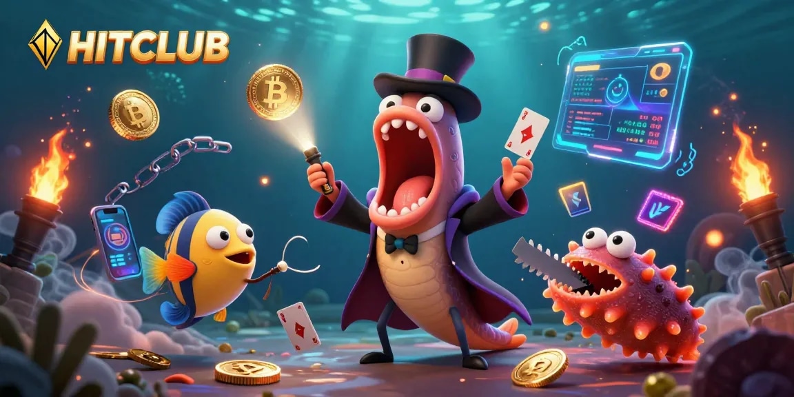 Experience vibrant gaming thrills at HITCLUB with a dazzling underwater magic show featuring sea creatures.