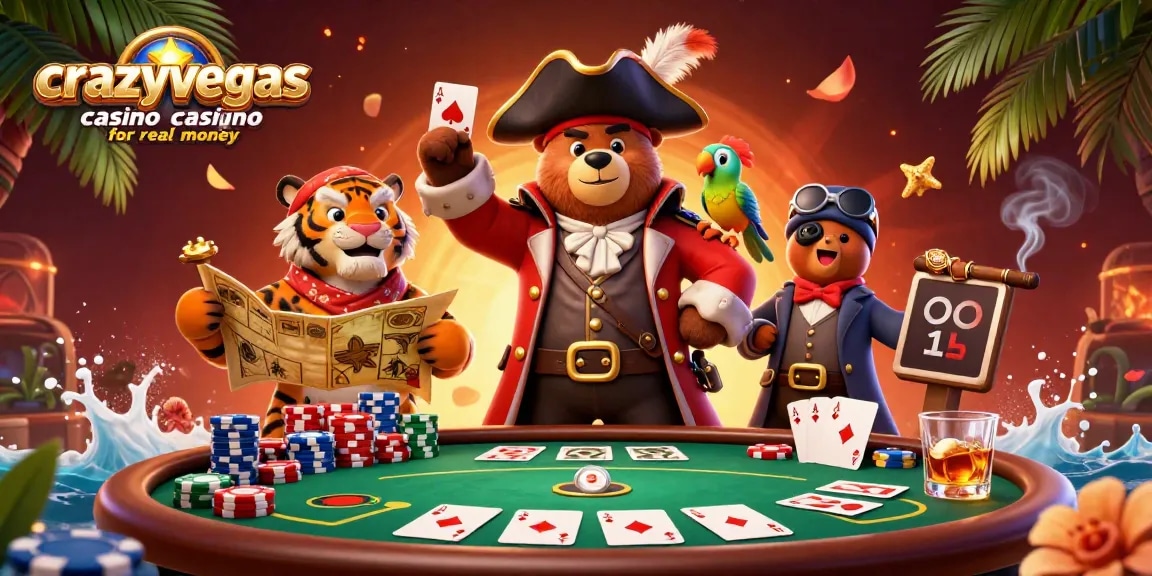 Join the thrilling action at crazyvegas casino for real money, with featured poker games and colorful chips!