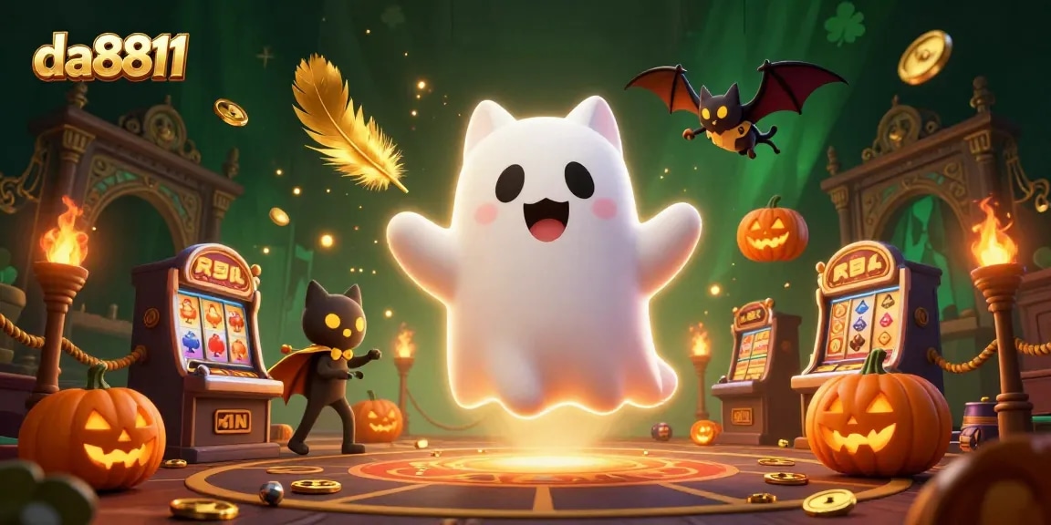 Win big at da8811 with a vibrant, enchanted haunted casino scene filled with playful characters and endless excitement.