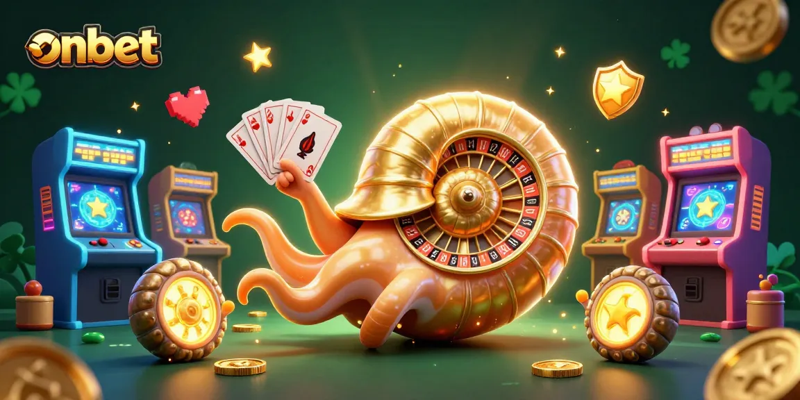 Engage in thrilling gameplay at onbet with a vibrant casino-themed scene featuring a giant nautilus!